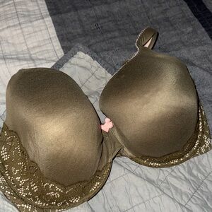 Victoria's Secret Olive Lace Bra 38DDD